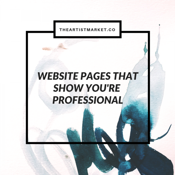artist website pages that show you're professional artist website pages that show you're professional