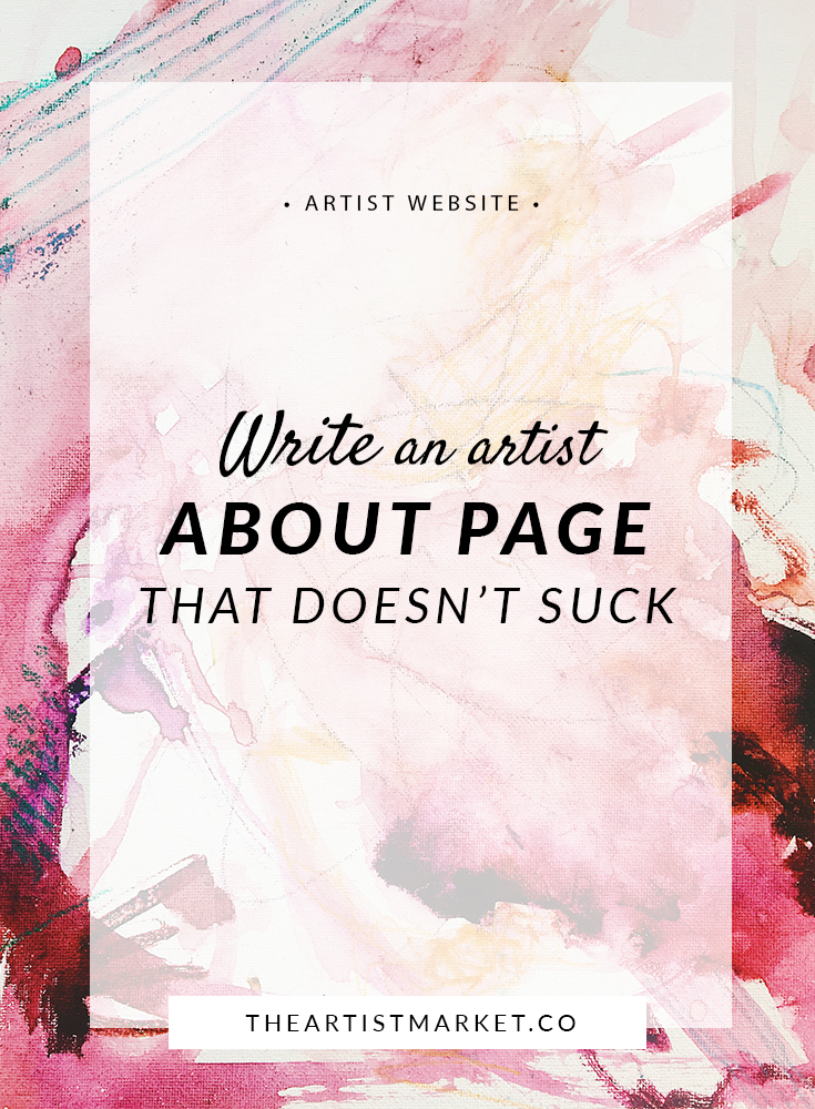 How to write an about page for your artist website